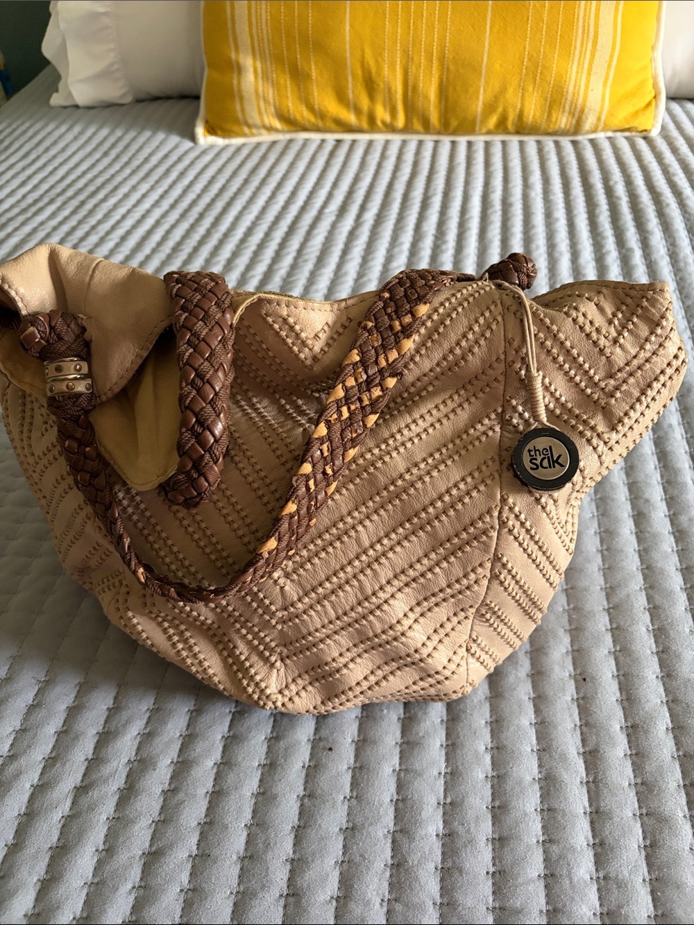 The Sak Tan Shoulder Bag with Braided Straps